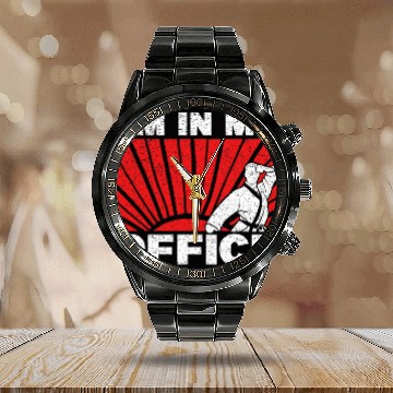 Discover Im In My Office Karate Fighter Gift Karate Zip Calendar Steel Band Watch