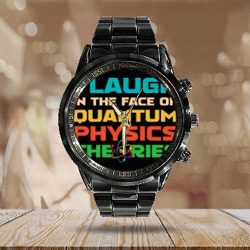 Discover Physicist Science Scientist Quantum Physics 9 Calendar Steel Band Watch