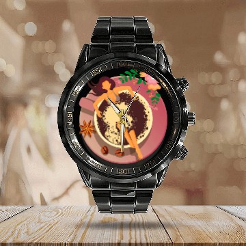 Discover Book Lady Reading and Coffee Lover Lazy Weekend Baseball Tees Calendar Steel Band Watch