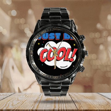 Discover Cool Retro Superhero vintages Comic Book Action Bubble Calendar Steel Band Watch