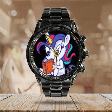 Discover Funny Reading Lover Quotes Cute Book Lover Unicorns Calendar Steel Band Watch