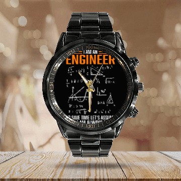 Discover Funny Graduation Mathematik Engineer Student Calendar Steel Band Watch