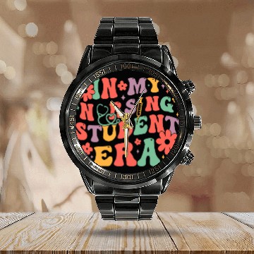 Discover In My Nursing Student Era Future nurses Future RN nurses Zip Calendar Steel Band Watch