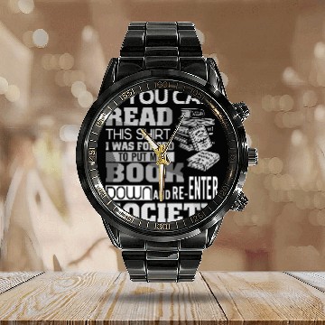 Discover Funny Reading Teacher Reader Gifts Bookworm Book Lover Calendar Steel Band Watch
