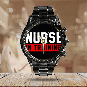 Discover Nursing School Nursing Student Future nurses Gift 2 Calendar Steel Band Watch