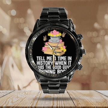 Discover Funny Reading Quotes Bookworm Good Guys Banning Books Calendar Steel Band Watch