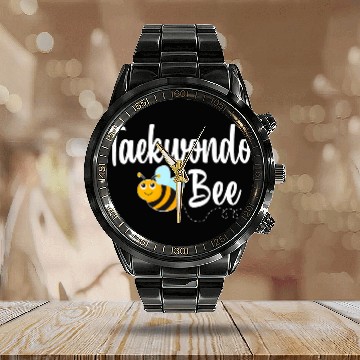 Discover Taekwondo Bee Martial Art Funny Bumblebee Zip Calendar Steel Band Watch