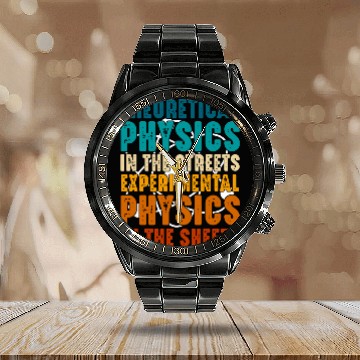 Discover Physicist Theoretical Physics Student Teacher Graphic Zip Calendar Steel Band Watch