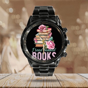 Discover I Read Banned Books Banned Books Lovers Calendar Steel Band Watch