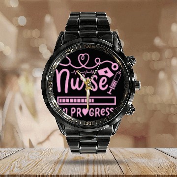 Discover Nursing School Nursing Student Future nurses Calendar Steel Band Watch