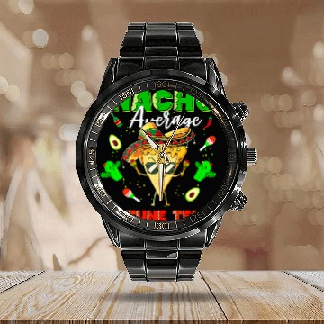 Discover Mexican Nacho Average Fortune Teller Calendar Steel Band Watch