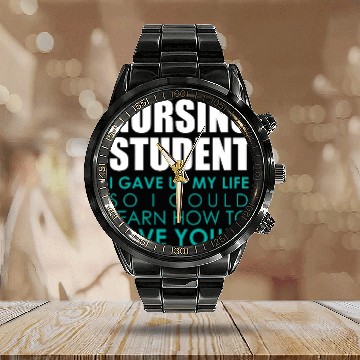 Discover Nursing Student Saving Lives Gift Appreciate nursess Calendar Steel Band Watch