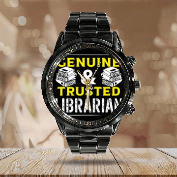 Discover Book Lover Fun Reading Teacher Librarian 2 Calendar Steel Band Watch