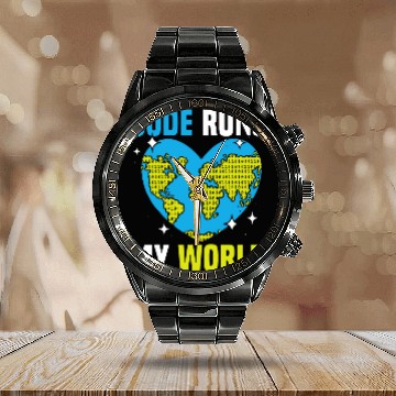 Discover Software Engineer Computer Programmer Programming Code 12 Calendar Steel Band Watch