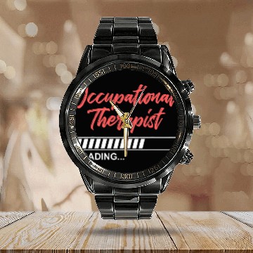 Discover Occupational Therapy Studen OT School Baseball Tees Calendar Steel Band Watch