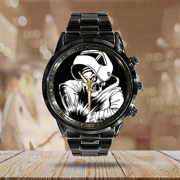 Discover Welder Skull Metal Worker Welding 7 Baseball Tees Calendar Steel Band Watch
