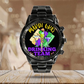 Discover Mardi Gras Drinking Team With A Rugby Problem Mardi Gras 1 Calendar Steel Band Watch