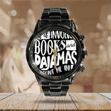 Discover Book Lover Librarian Bookworm Reading Club Reading 7 Calendar Steel Band Watch