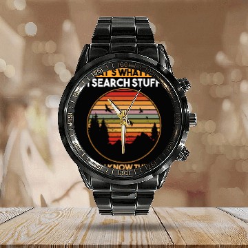 Discover Forest Forestry Worker Forester 3 Calendar Steel Band Watch