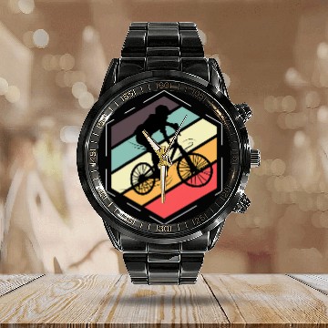 Discover BMX vintages Racer Calendar Steel Band Watch