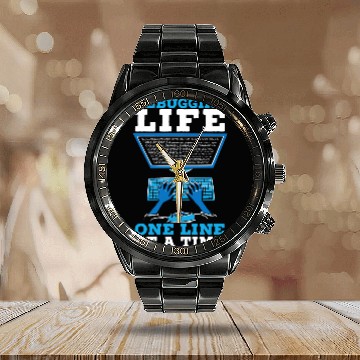 Discover Software Engineer Computer Programmer Programming Code 5 Calendar Steel Band Watch
