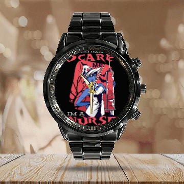 Discover Halloween Witch nurses Nursing Student Gift Women Calendar Steel Band Watch