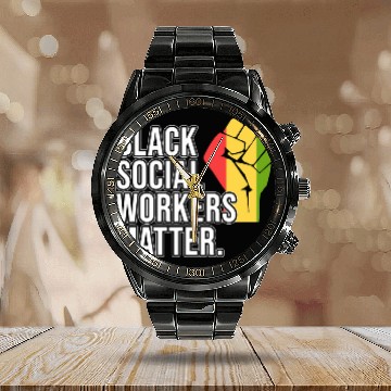 Discover Social Workers Matter Social Work Month Graphic Baseball Tees Calendar Steel Band Watch