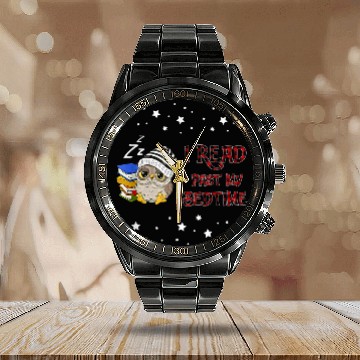Discover I Read Past My Bedtime Owl Reading Book Bookworm Baseball Tees Calendar Steel Band Watch