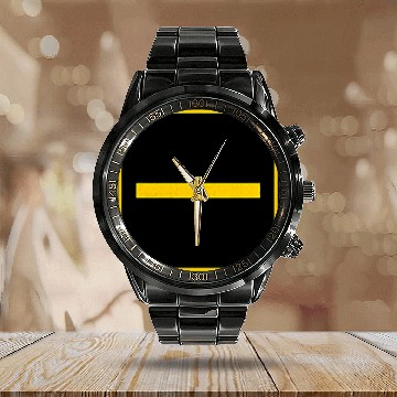 Discover Taekwondo Korean text White 01 Dan Calendar Steel Band Watch