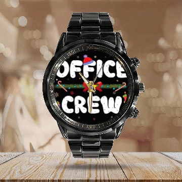 Discover Christmas Front Desk Worker Office Admin Team Front Lady Calendar Steel Band Watch