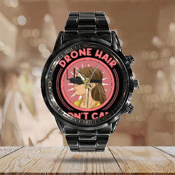 Discover Womens Quadrocopter Design for a Drone Pilot Calendar Steel Band Watch