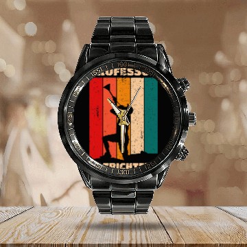 Discover Professor in funnel beer drinking beer bong beer slide Baseball Tees Calendar Steel Band Watch