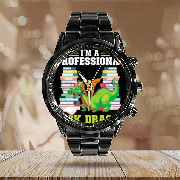 Discover Im a professional book dragon Mythical creatures Calendar Steel Band Watch