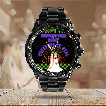 Discover Halloween Seasons Creeping It Real Creepy Nursing Pro Calendar Steel Band Watch
