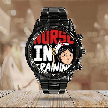 Discover Womens nurses in Training Future RN Student Calendar Steel Band Watch