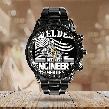 Discover Welding Funny Saying Welder for Men 1 Calendar Steel Band Watch