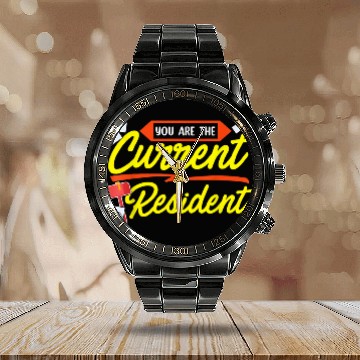 Discover You Are The Current Resident Postal Worker Calendar Steel Band Watch