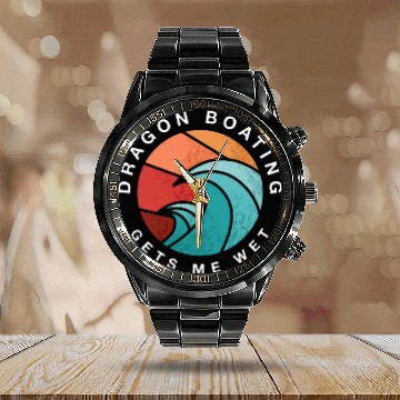 Discover Dragon Boating Gets Me Wet Paddler Summer Baseball Tees Calendar Steel Band Watch