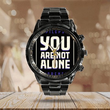 Discover You are not alone Epilepsy Awarseness Epilepsy Awarseness 2 Calendar Steel Band Watch