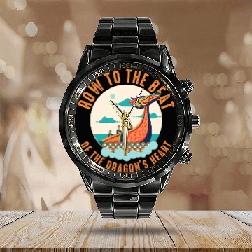 Discover Dragon Boat Race 1 Calendar Steel Band Watch
