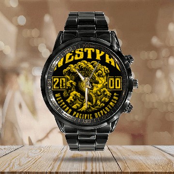 Discover Westpac 2000 Western Pacific Deployment Design for Sailors Calendar Steel Band Watch