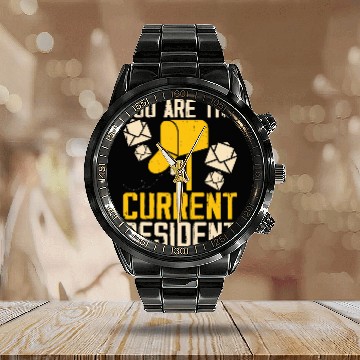 Discover You Are The Current Resident Postal Worker Enthusiast Calendar Steel Band Watch