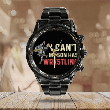 Discover Son Has Wrestling Supportive Mother Zip Calendar Steel Band Watch