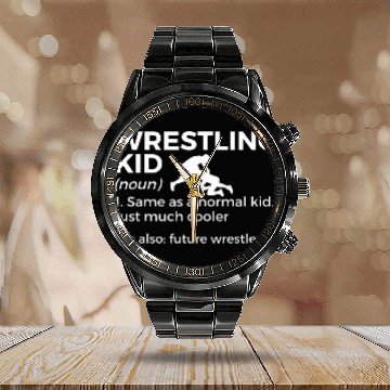 Discover Wrestling Kid Definition Future Wrestler Baseball Tees Calendar Steel Band Watch