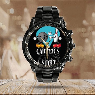 Discover Carters Bowling Calendar Steel Band Watch