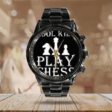 Discover Cool Kids Play Chess Chess Coachss Chess Club Calendar Steel Band Watch