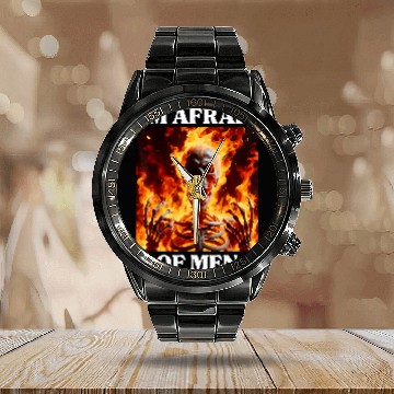Discover Im Afraid Of Men Funny Cringe Hard Skeletons Meme Flames 2 Baseball Tees Calendar Steel Band Watch