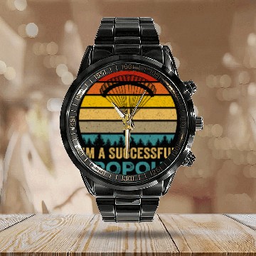Discover Im A Successful Dropout Skydiving Calendar Steel Band Watch