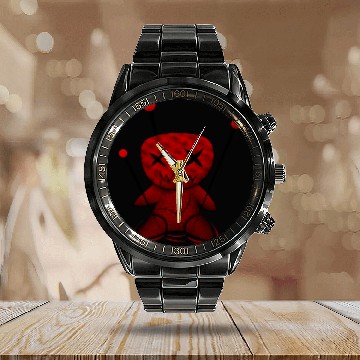 Discover Voodoo Doll Hex Patriarchy Black Magic Spell Funny Gift Calendar Steel Band Watch