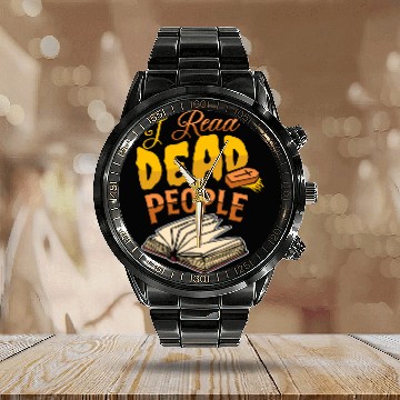 Discover Reading Book Lover Literature Bookworm Librarian Reader Calendar Steel Band Watch
